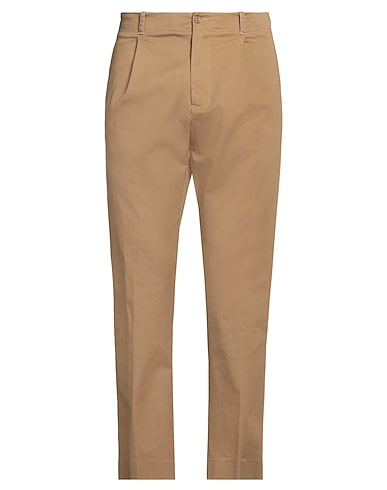 DANIELE ALESSANDRINI Casual trouser CAMMELLO 97% Cotton, 3% Elastane
