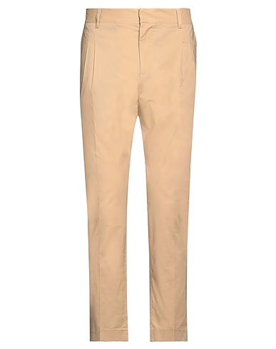 GREY DANIELE ALESSANDRINI Casual trouser Beige 95% Cotton, 5% Elastane