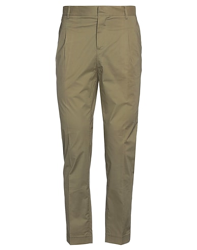 GREY DANIELE ALESSANDRINI Dress pants VERDE MILITARE 95% Cotton, 5% Elastane