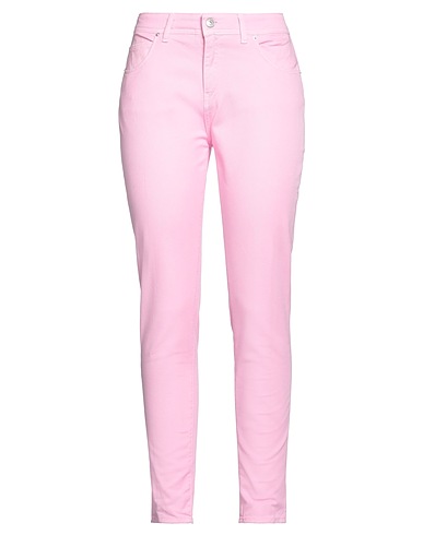 NOIR'N'BLEU Denim trousers Pink 97% Cotton, 3% Elastane