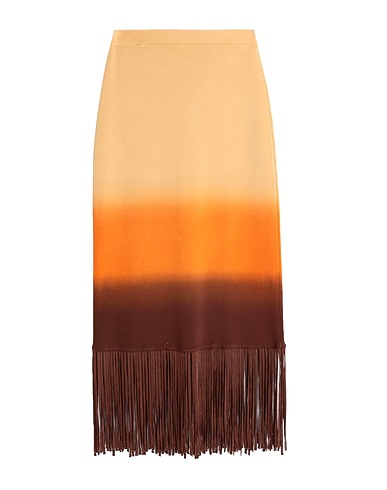 SANDRO Midi skirt Beige 75% Viscose, 22% Polyamide, 3% Elastane
