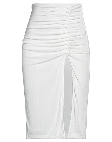 NA-KD Midi skirt White 95% Polyester, 5% Elastane