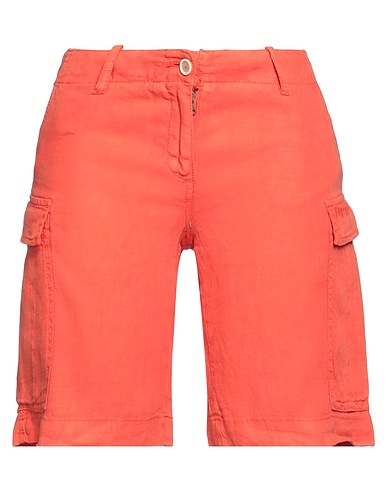 NAPAPIJRI Shorts & Bermuda Orange 100% Linen