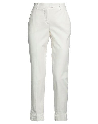 PESERICO Casual trouser White 97% Cotton, 3% Elastane