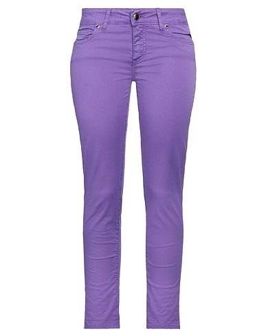 SISTE'S Casual trouser Purple 98% Cotton, 2% Elastane
