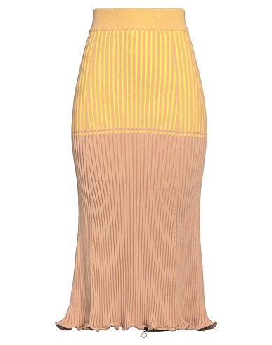 RABANNE Midi skirt Light brown 88% Cotton, 11% Polyamide, 1% Elastane