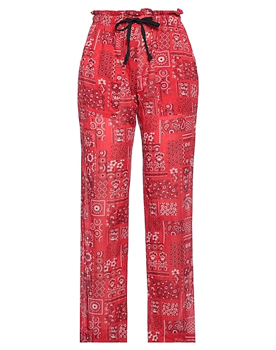 OVERLOVER Casual pants Red 100% Cotton
