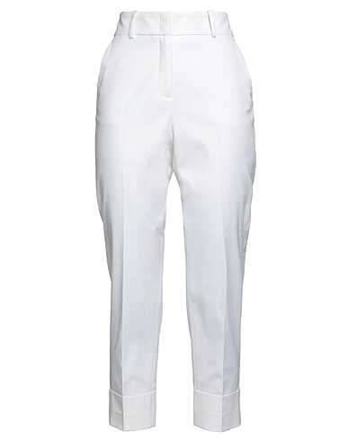 PESERICO Casual pants Ivory 98% Cotton, 2% Elastane