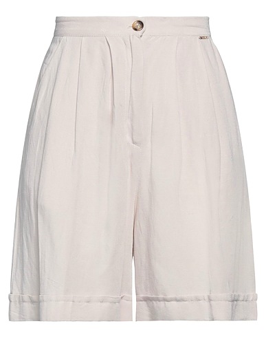 MDM MADEMOISELLE DU MONDE Shorts & Bermuda Ivory 80% Viscose, 20% Linen