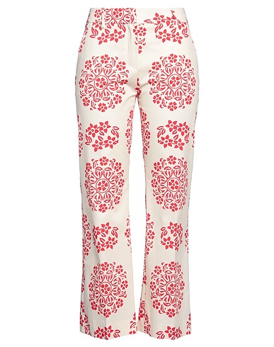 TRUE ROYAL Casual trouser Ivory 97% Cotton, 3% Elastane