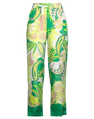 TRUE ROYAL Casual trouser Green 100% Silk