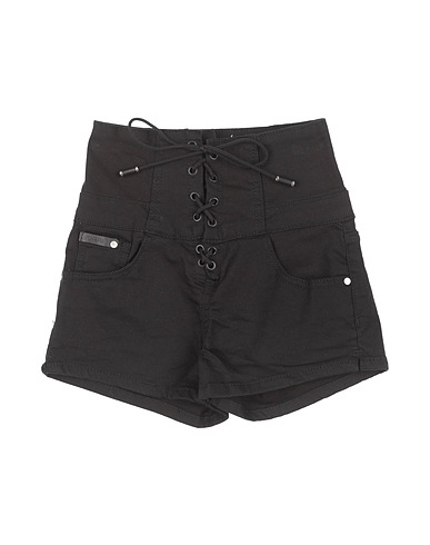 FUN & FUN Denim shorts Black 98% Cotton, 2% Elastane