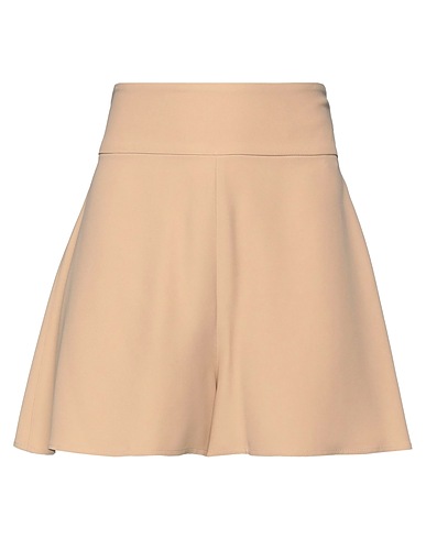 FEDERICA TOSI Shorts y Bermudas Beige 50% Acetato, 50% Viscosa
