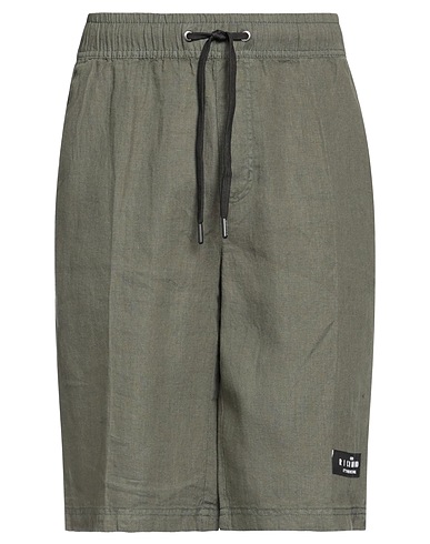 JOHN RICHMOND Shorts & Bermuda Verde militare 100% Lino