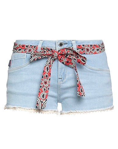 SUPERDRY Denim shorts Blue 91% Cotton, 7% Polyacrylic, 2% Elastane