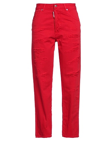 DSQUARED2 Pantaloni jeans Rosso 100% Cotone