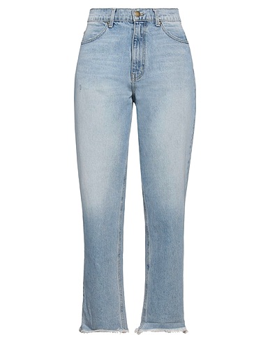 THE GREAT. Denim trousers Blue 100% Cotton
