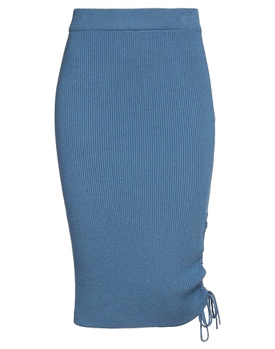 GUESS Midi skirt Pastel blue 57% Polyamide, 43% Viscose