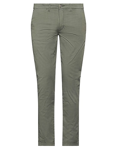 LIU •JO MAN Casual pants Military green 98% Cotton, 2% Elastane