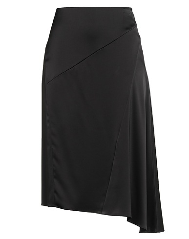 THEORY Midi skirt Black 86% Triacetate, 14% Recycled polyester