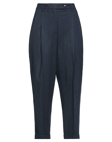 BRAG-WETTE Casual trouser Navy blue 34% Polyester, 33% Viscose, 32% Wool, 1% Elastane