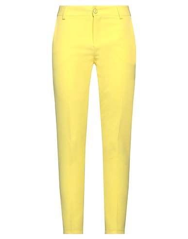 DAIRESY Casual trouser Yellow 95% Polyester, 5% Elastane