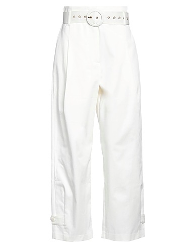 CULT GAIA Casual trouser White 95% Cotton, 5% Elastane