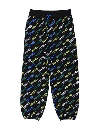 KENZO KIDS Casual trouser Black 83% Viscose, 13% Polyamide, 4% Elastane, Cotton