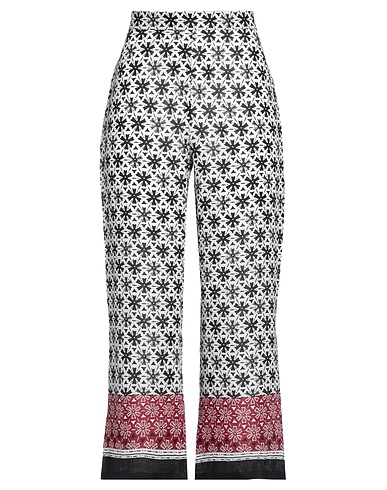 DIANA GALLESI Casual pants White 100% Linen