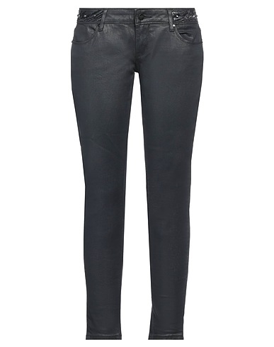 FRACOMINA Denim pants Black 98% Cotton, 2% Elastane