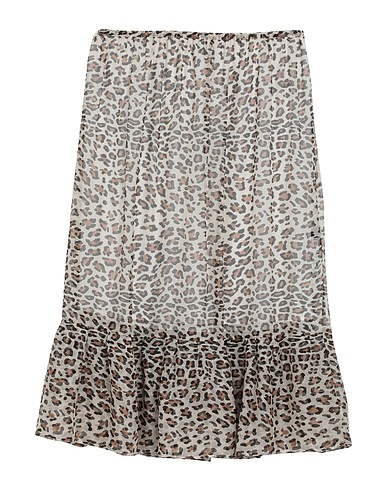 SIMONETTA RAVIZZA Midi skirt Khaki 100% Silk