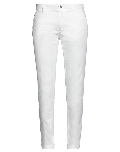 MASON'S Casual trouser EM'S White 98% Cotton, 2% Elastane