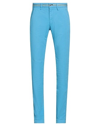 MASON'S Casual trouser Sky blue 96% Cotton, 4% Elastane