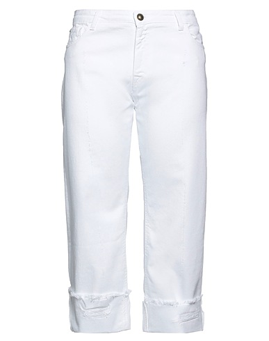 NOLITA Denim trousers White 100% Cotton