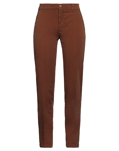 DIANA GALLESI Casual pants Brown 96% Cotton, 4% Elastane