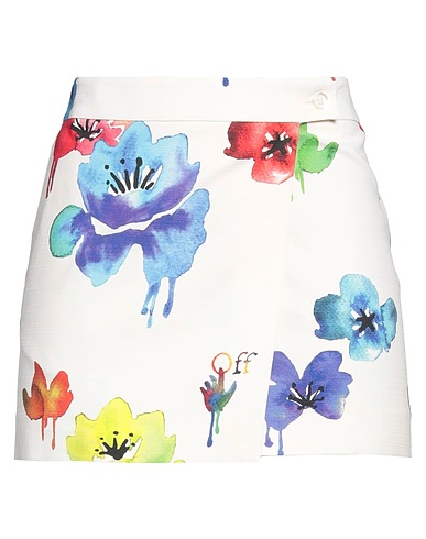 OFF-WHITE™ Mini skirt Ivory 53% Cotton, 47% Viscose