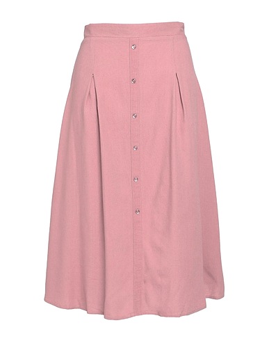 VERO MODA Gonna midi Rosa antico 55% Viscosa EcoVero™, 45% Lino