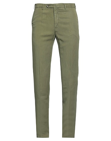 PT Torino Casual pants Military green 61% Lyocell, 22% Linen, 17% Cotton