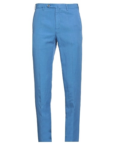 PT Torino チノパンツ ブルーグレー テンセル 61% / リネン 22% / コットン 17%