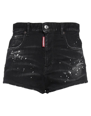 DSQUARED2 Denim shorts Black 80% Cotton, 11% Lyocell, 5% Elastomultiester, 4% Elastane, Other Fibres