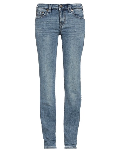 TRUE RELIGION Denim trousers Blue 71% Cotton, 25% Polyester, 3% Rayon, 1% Elastane