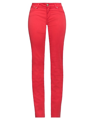 MARANI JEANS Casual trouser Tomato red 98% Cotton, 2% Elastane