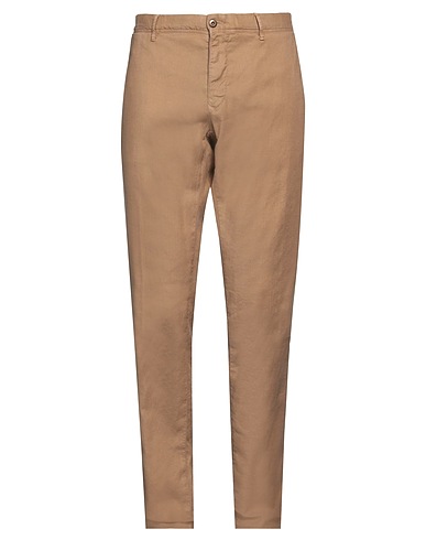 INCOTEX Casual pants Khaki 52% Linen, 47% Cotton, 1% Elastane