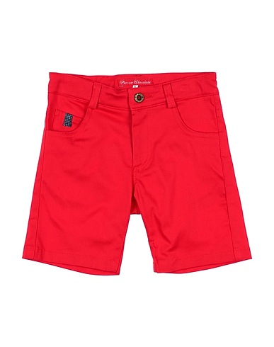 PAN CON CHOCOLATE Shorts & Bermuda Red 98% Cotton, 2% Elastane