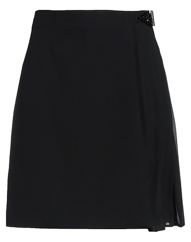 ANGELO MARANI Mini skirt Black 90% Polyester, 10% Elastane