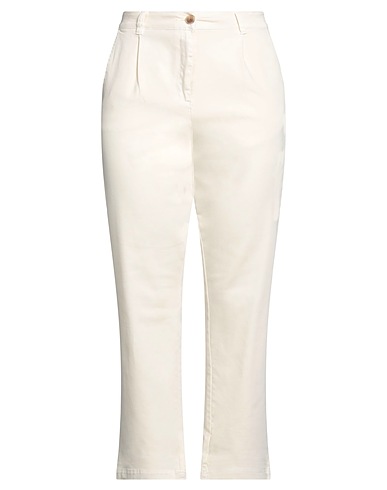 GARCIA Casual trouser Ivory 58% Cotton, 31% Viscose, 8% Polyester, 3% Elastane