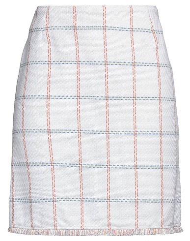 DIANA GALLESI Mini skirt White 76% Cotton, 16% Acrylic, 8% Other Fibres
