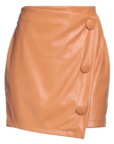 KONTATTO Mini skirt Camel 50% Polyurethane, 50% Polyester