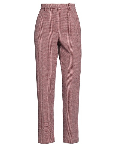 MANILA GRACE Casual trouser Burgundy 50% Acrylic, 25% Polyester, 20% Wool, 5% Other Fibres