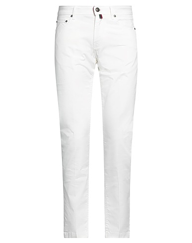 B SETTECENTO Pantalone Bianco 97% Cotone, 3% Elastan